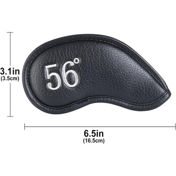Black Wedges Iron Headcovers Set For 52° 56° 60° Degree